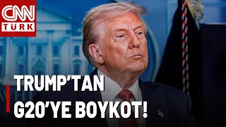 Trumptan G20 Zirvesi Tepkisi Hiçbir Abd Yetkilisi Katılmayacak