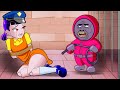 어몽어스 오징어 게임 Squid Game | Squidgame Doll Is Captured By Pink Soldier | FRIDAY NIGHT FUNKIN ANIMATIONS