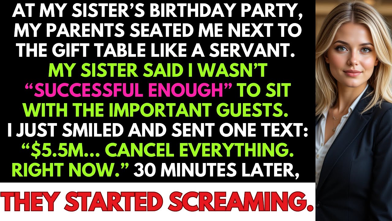 At The Family Party, My Parents Seated Me Next To The Gift Table Like A Servant – So I...
