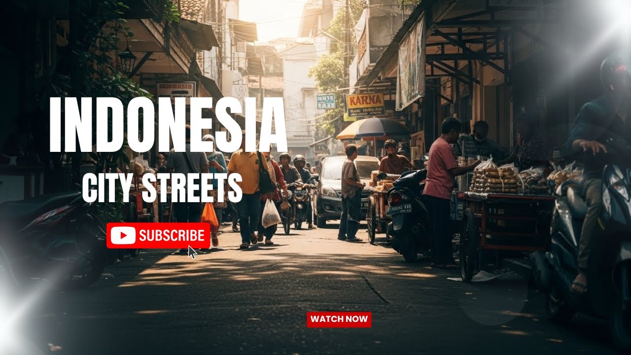 Ultimate Indonesia Cityscape Experience: Street Life & Relaxing Piano Music