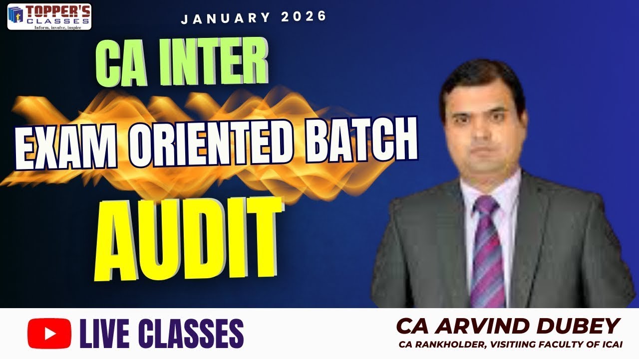CA INTER AUDITING EXAM ORIENTED BATCH FOR JAN'26 LECTURE 1 - YouTube