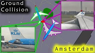 [REAL ATC] Two KLM Boeings COLLIDE ON THE GROUND at Schiphol!