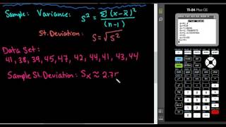 How to Find Variance and Standard Deviation with the TI-84