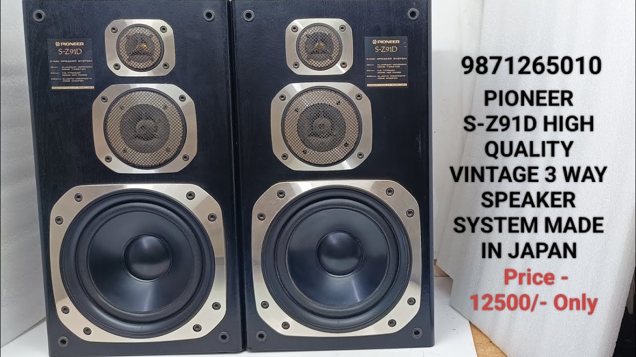 PIONEER S-Z91D VINTAGE 3 WAY SPEAKER SYSTEM Price - 12500/- Only