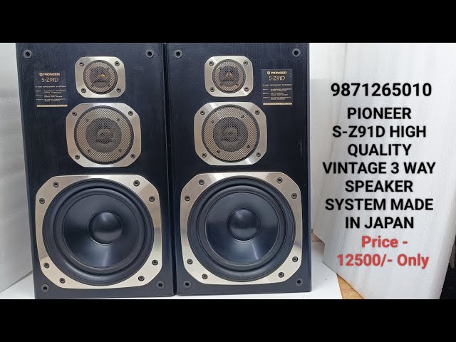 PIONEER S-Z91D VINTAGE 3 WAY SPEAKER SYSTEM Price - 12500/- Only