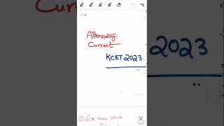 alternating current kcet pyq 2023 #kcet #comedk #physics #alternatingcurrent #puc