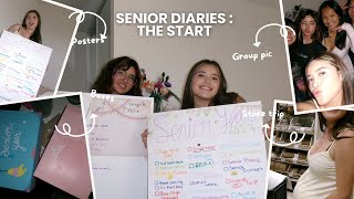 Mini vlog making senior posters and boxes w friends