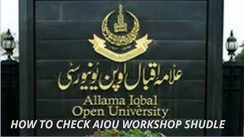 How To Check (AIOU) Workshop Schedule -#InfoTvAiou