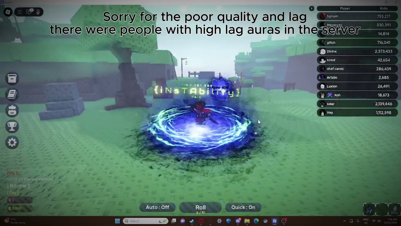 Insability rework | 1 in 5.5m - void exclusive | 