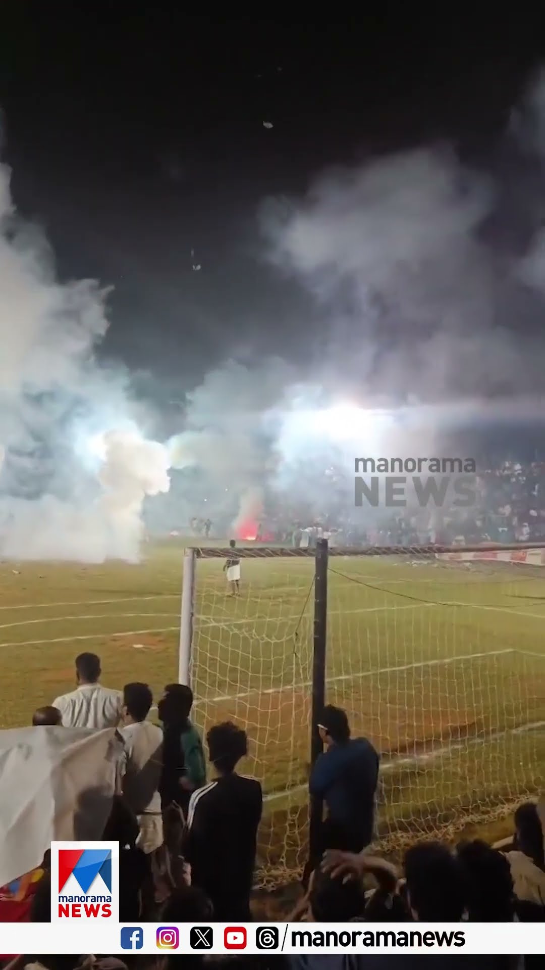 മലപ്പുറത്ത് കരിമരുന്ന് പ്രയോഗത്തിനിടെ പടക്കം പൊട്ടിത്തെറിച്ചു; ഓടി രക്ഷപ്പെട്ട് ജനങ്ങള്‍