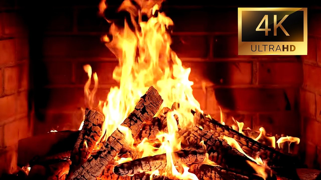 3 Hours Relaxing Fireplace in 4K Ultra HD 🔥 Cozy Fire Sounds for Sleep,Study & Relaxation 