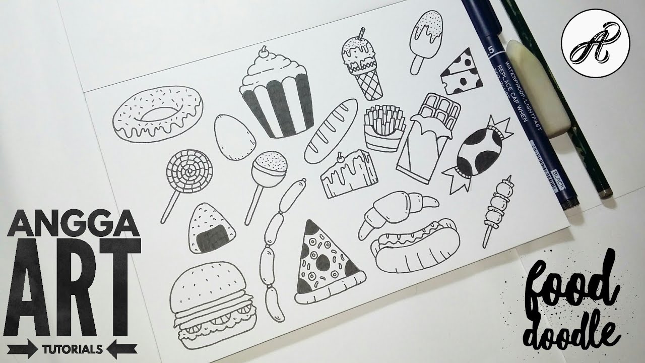 Angga Art Tutorials: Food Doodle - YouTube