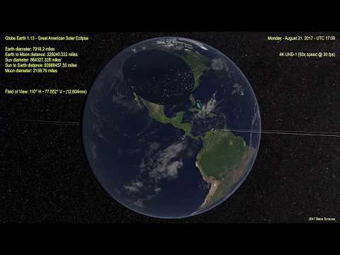 The Great American Eclipse August 21, 2017 from Space without penumbra