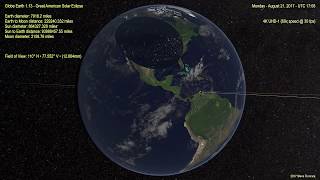 The Great American Eclipse August 21, 2017 from Space without penumbra