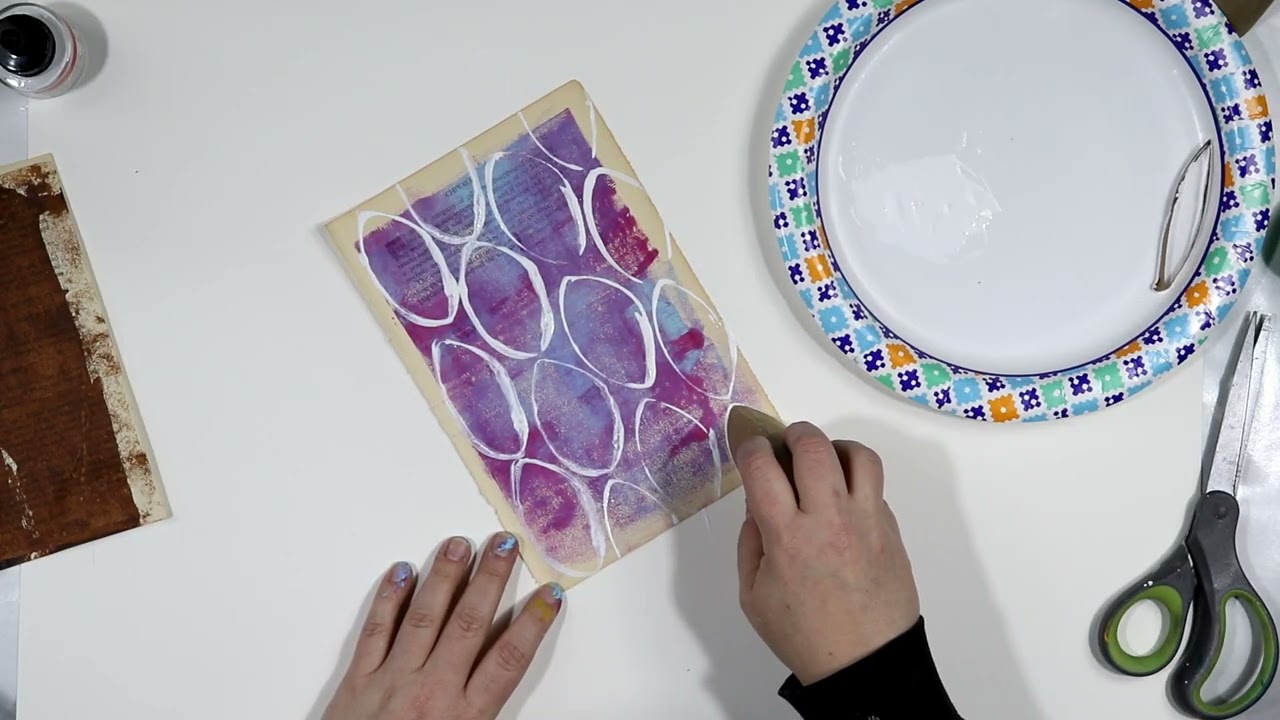 (162) Day 13 of the 100 Day Project, Stamping with Cardboard Roll!