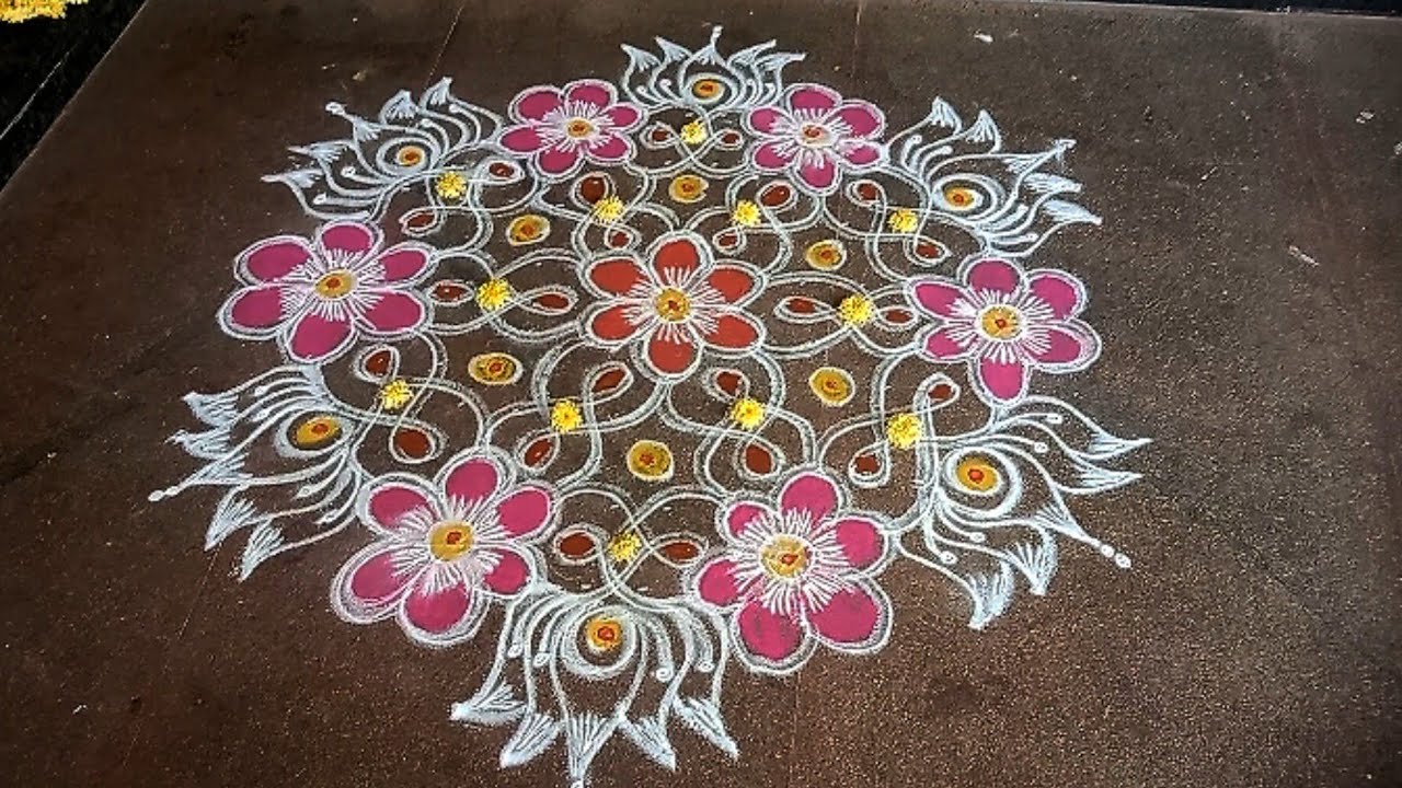 ಇಷ್ಟು ಚೆಂದದ ರಂಗೋಲಿ ಬಿಟ್ಟರೆ ಯಾರಿಗೆ ತಾನೇ ಇಷ್ಟ ಆಗಲ್ಲಾ ಹೇಳಿ How to draw rangoli ♥️#rangoli #viralvideo  