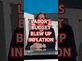 Labor’s Budget Blew Up Inflation
