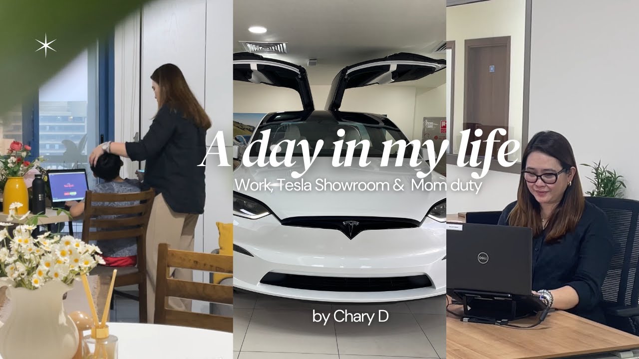 Day in my life in Abu Dhabi 🇦🇪Work day |TESLA showroom & Prices | Benefits of Lemongrass Tea | Adobo