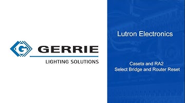 Caseta and RA2 Select Bridge and Router Reset