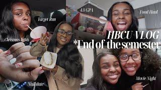 HBCU Vlog: End of the semester vlog | 4.0 GPA, Target Run, Movie Date, Christmas Lights | PVAMU