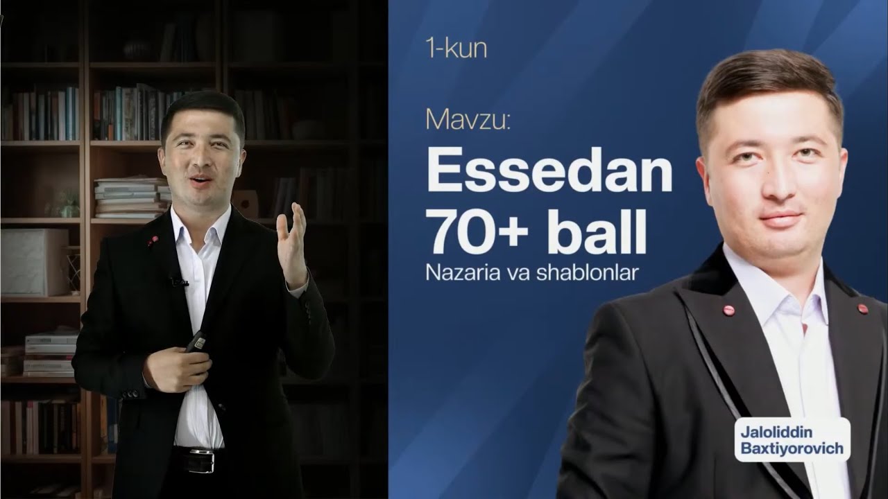 Esse nazariyasi | 70+ ball olish