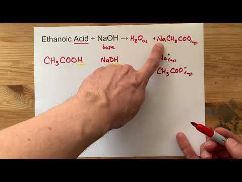 Video: Yuav ua li cas tshwm sim thaum Ethanoic acid reacts nrog dilute tov ntawm sodium hydroxide?