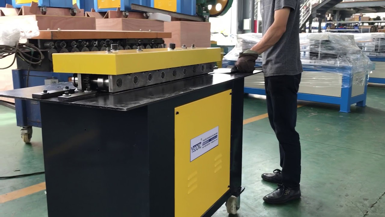 snap lock from machine for hvac duct machine