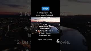 7 Simple Gestures that makes woman feel loved. #shorts #shortsvideo #love