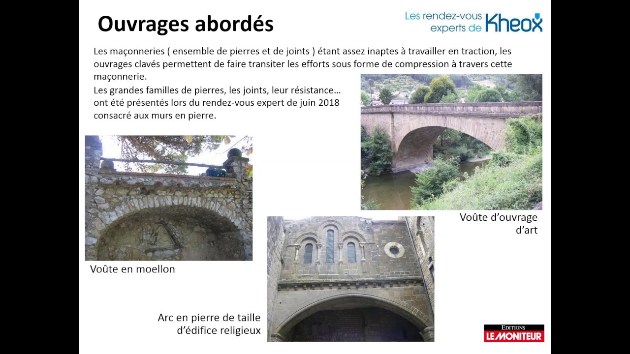 Rendez-Vous Expert Kheox : Les voûtes en pierre, Conception, Calcul, Diagnostic
