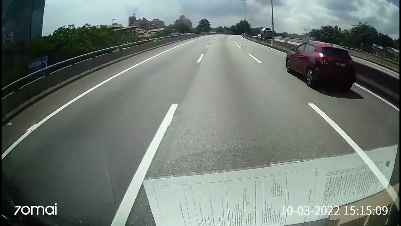 Car Hood Flies Up on Highway ViralHog YouTube