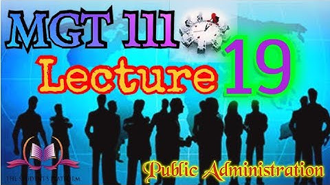 MGT 111 Lecture 19 Short VU Lectures