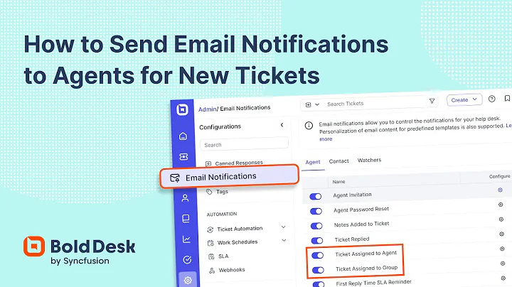 How to Send Email Notifications to Agents for New Tickets