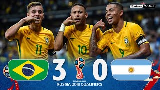 Brasil 3 x 0 Argentina (Neymar x Messi) ● 2018 World Cup Qualifiers Extended Goals \u0026 Highlights HD