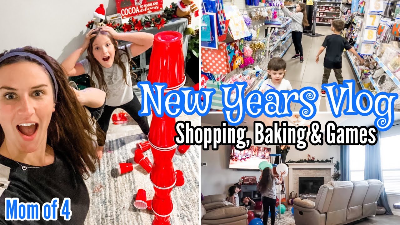 SPEND NEW YEARS EVE WITH US | SO MUCH FUN | SHOPPING, HAUL, BAKING & MAKING GAMES | MOM LIFE VLOG