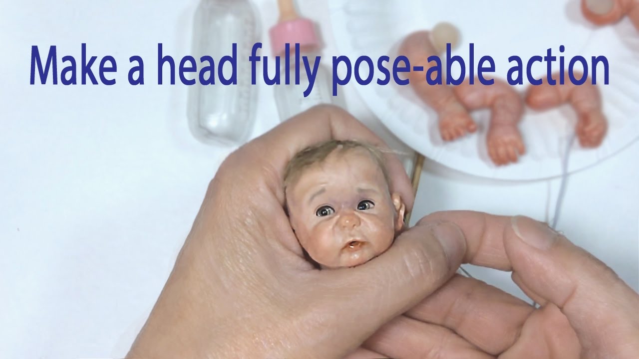 Attaching the head to neck (Part4/4) - Mini Baby Fully pose-able action (V26)