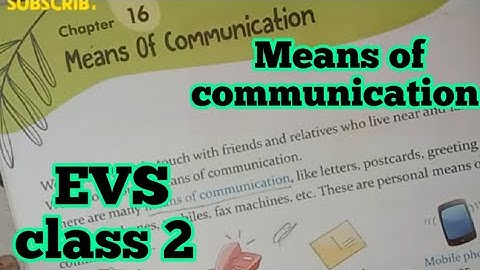 class 2 evs means of communication || means of communication class 2|communication|@sckidsclasses
