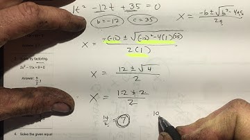 COLLEGE ALGEBRA: QUADRATIC EQUATIONS (LESSON 1.4)