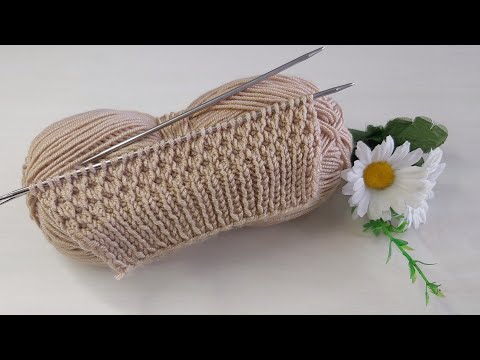 İki şiş kolay örgü model anlatımı ✅crochet knitting