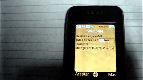 Derivadas simbólicas en JavaME