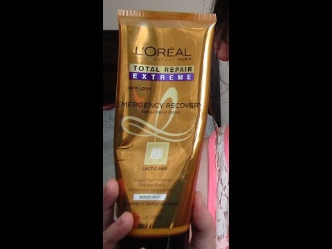 Wideo: L'Oreal Paris Advanced Haircare Total Repair 5 Extreme Emergency Recovery Mask Review