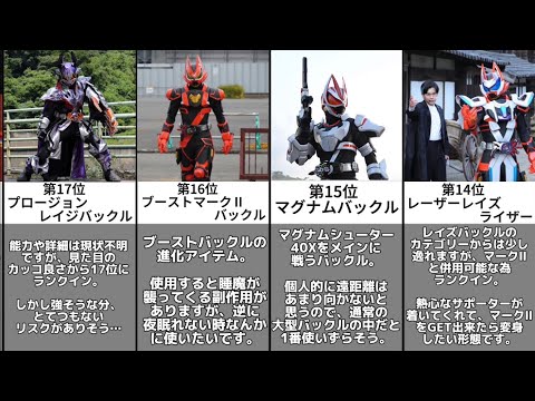 個人的に使ってみたいレイズバックルランキング【仮面ライダーギーツ】