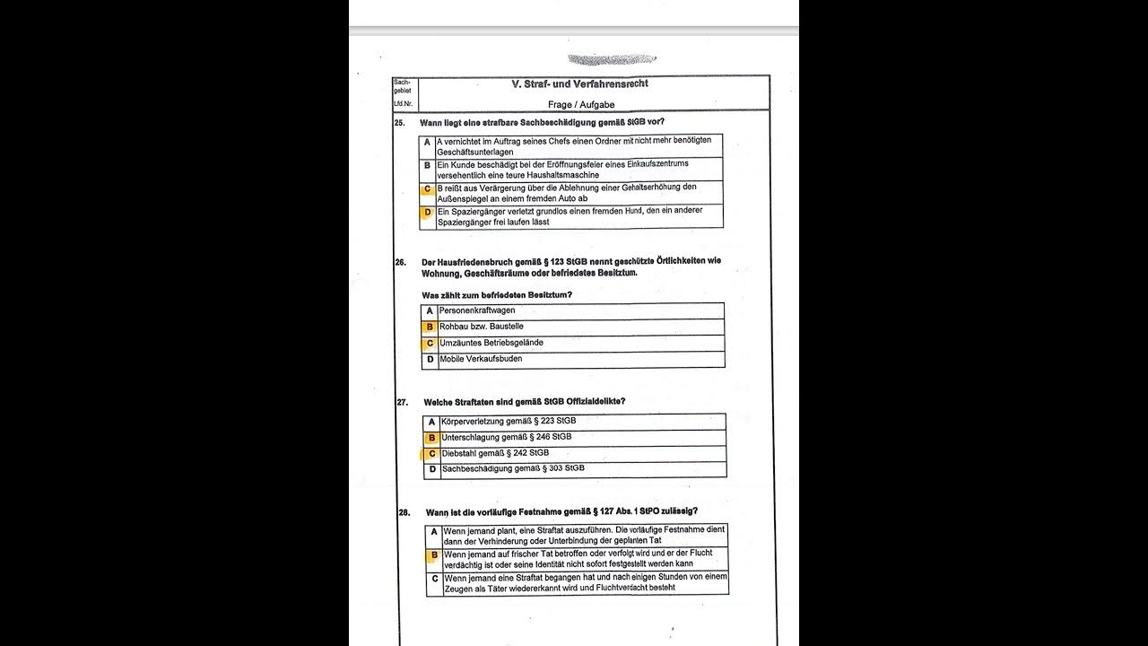 Prüfung(18) Sachkundeprüfung 34a #sachkunde. #security - YouTube