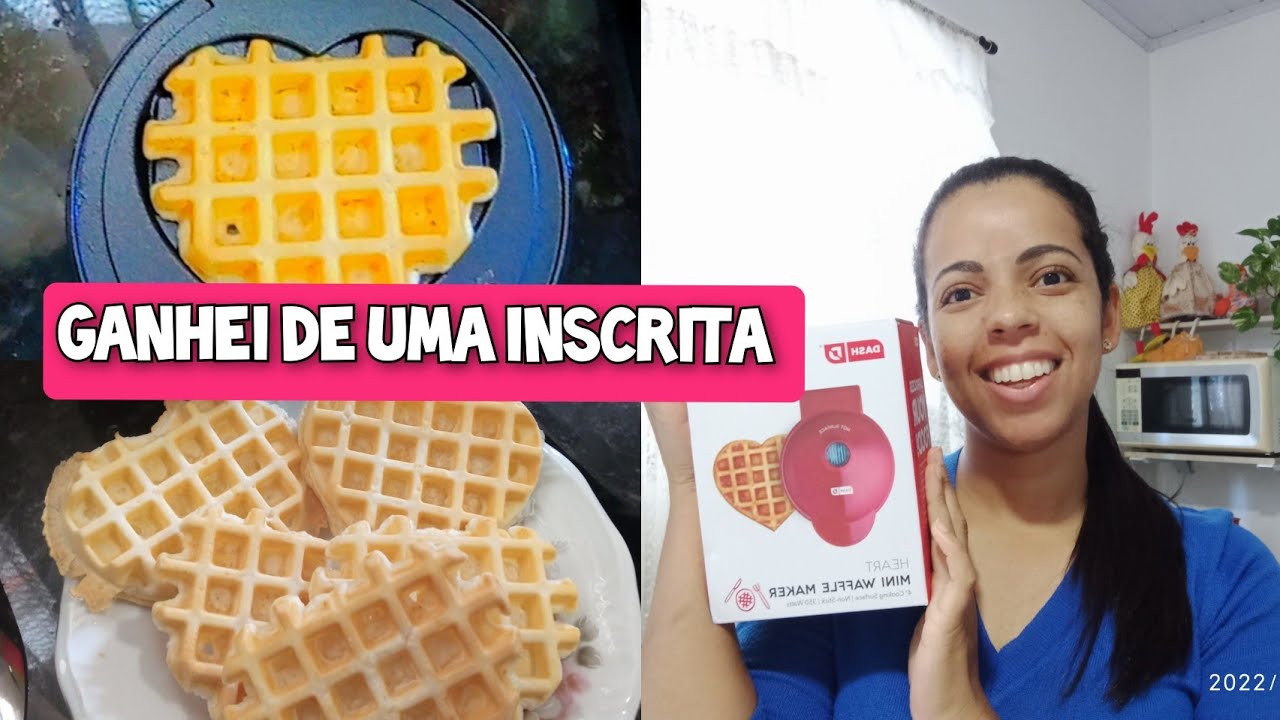 Ganhei uma máquina de waffle de uma inscrita/ Fiz a cura e receita