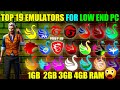 Top 19 Best Emulators For Low End PC | Which Emulator Is Best For Free Fire | @GamingPowerZee2.0