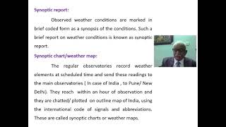 Agromet - Practicals - Synoptic Charts and Weather Reports - Basics 1 1