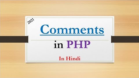 Comments in PHP with example  | PHP Tutorial #4 | Code with Ruchi