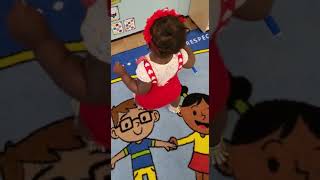 I am a very proud teacher, my 11 months old is imitating me.