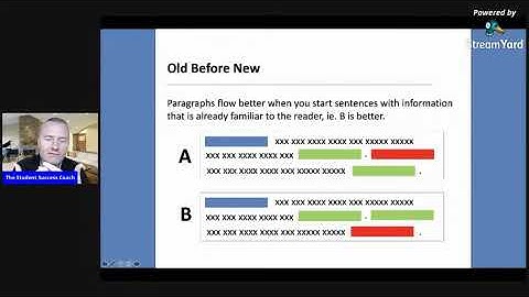 The writing principle old before new helps your paragraph flow better