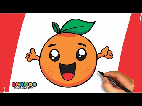 How To Draw an Orange For Kids | Easy Orange Drawing Step by Step Tutorial  - YouTube