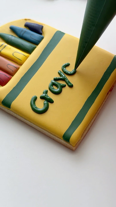 Crayon box cookie🖍️ recipes and supplies linked in my bio #cookiedecorating #asmr #satisfying